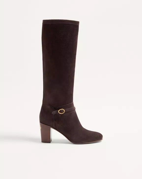 Valentino Pattie Crust Leather Boot 75Mm - Image 1